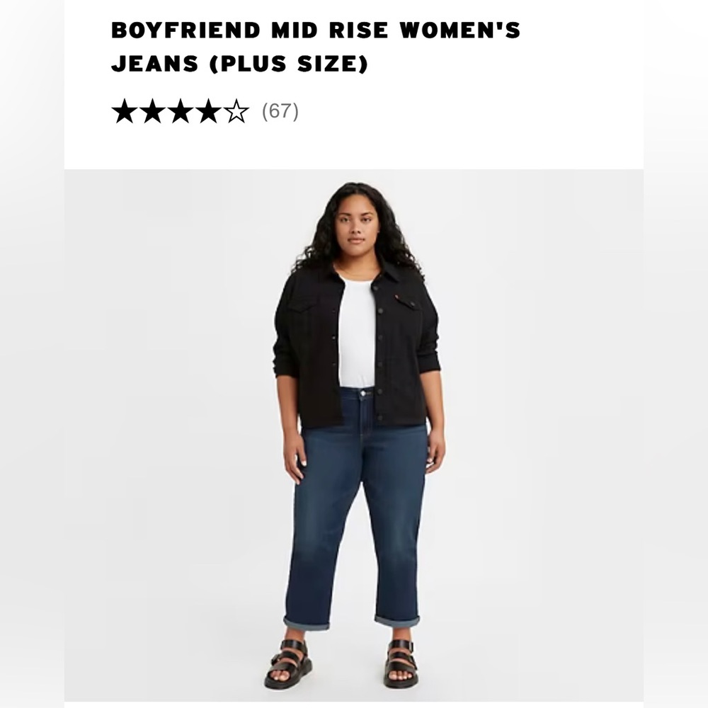 Levi’s mid rise boyfriend jeans